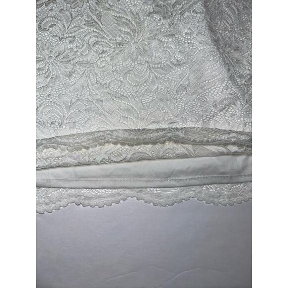 Signature by Robbie Bee Allover Lace Cold Shoulder Ivory Lined Dress Size XL - Picture 4 of 7